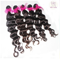 थोक Dropshippers स्थायी 10A शीर्ष गुणवत्ता मलेशियाई मानव बाल काले महिलाओं के लिए Weaves ढीला गहरी लहर नई डिजाइन