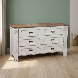 Antique European Solid Wood 3-Drawer Wardrobe Sideboard Living Room Storage <b>Cabinet</b> Optional Color Eco-Friendly Furniture - Product Image 2