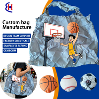 Sac de courses pliable en tissu, imperméable et indéchirable, avec motif de dessin animé éclatant, personnalisable avec symboles et signes, pour exportateurs, agents et clients