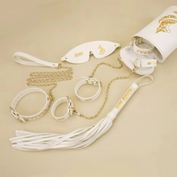 Combinaison d'entraînement et de contention de luxe Premium SM Kits de Bondage Jeu pour adultes Bondage en cuir Sex Toys Collier de traction 5 pièces avec sac %