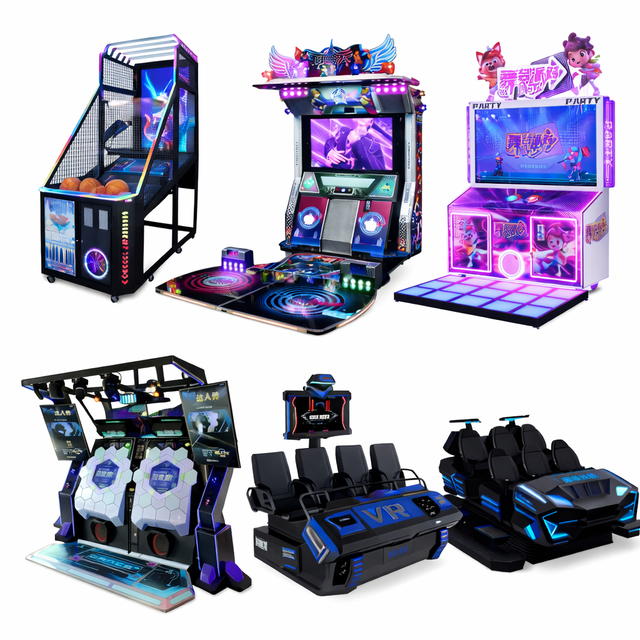 Commercial Coin Operated Video Game Cabinet With Large Screen Joystick Multiplayer Entertainment Center Arcade Machine