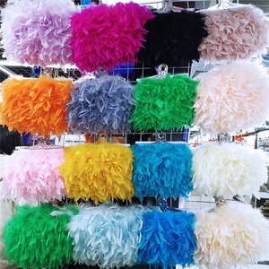 Ruban de plumes de dinde avec paillettes, garniture en plumes pour mariage, bar, danse latine, accessoires de costume de poupée, plumes DIY - Product Image 2