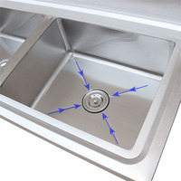 Modern JINGDU RVS keukenwerktafel met afwasbak, afvalopvang, afneembaar, multifunctioneel ontwerp, op maat gemaakt voor restaurants en hotels