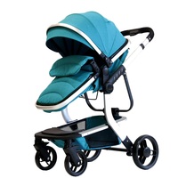 Poussette pliable à une main 518-3 en 1 Poussette confortable avec grand panier et barre avant détachable