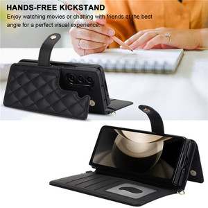 Étui de téléphone en cuir pour <span class=keywords><strong>Samsung</strong></span> Galaxy Z <span class=keywords><strong>Fold</strong></span> <span class=keywords><strong>3</strong></span> 4 5 Wallet With Strap Card Package PU Phone case for <span class=keywords><strong>samsung</strong></span> Galaxy Z Fold5 - Product Image 5