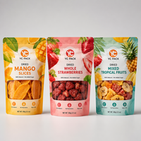 Fabrikant levert gedroogd fruit in zakjes met venster voor gemengd tropisch fruit, rijk aan vitamine C, Doypack 100g 3.5oz
