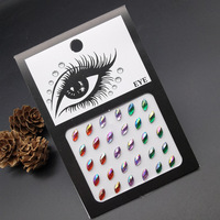40 modèles de tatouages autocollants pour le visage et le maquillage 3D, personnalisables, découpés, brillants, bijoux de beauté, autocollants pour festival, décorations corporelles