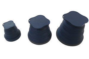 Tasses de voyage pliables en silicone, compatibles micro-ondes et lave-vaisselle, de différentes tailles, parfaites pour le camping et la randonnée en plein air - Product Image 6