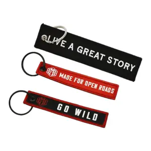 Porte-clés tissé avec logo design Offre Spéciale Porte-clés brodé à motif personnalisé pour cadeau promotionnel