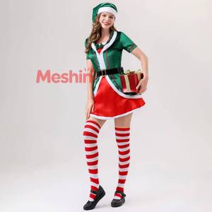 Costume de fête des elfes pour femmes, déguisement de Noël pour adultes, robe en polyester - Product Image 2