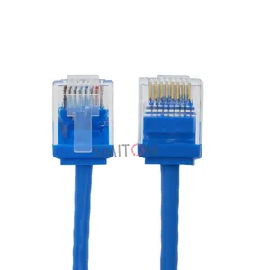 Super Slim Cable Cat6 Flexible Soft Slim UTP 28/30/32 Awg Ethernet Network Patch Cord Ultra Thin Cat6 Jumper Wire