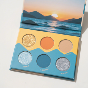 Private Label Palette d'ombres à paupières 6 couleurs Maquillage végétalien mat et chatoyant à haute teneur en pigments - Product Image 3