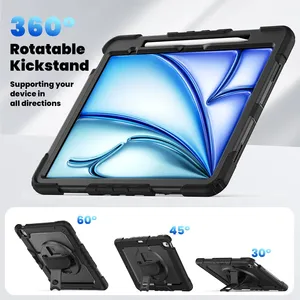 สำหรับ iPad (A16) 11TH Air 11 AIR 13 M3 (2025) เคสป้องกันทนทานพร้อมที่ป้องกันหน้าจอสายคล้องไหล่และที่วางดินสอ - Product Image 4