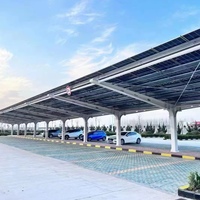 Carport solaire BIPV de la marque HSD |   Structure en acier Q235 galvanisée à chaud pour parking extérieur de projet routier de grande envergure, résistance au vent 60 m/s
