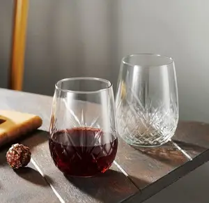 Wijn Glazen Stemless Beker Drank Bekers, Italiaanse Gemaakt-Dublin Collection, 16Oz, Set Van 4