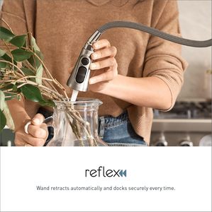 Modern <strong>Stainless</strong> One-Handle Pulldown Kitchen Faucet Power Boost Reflex Docking System Spot Resist Spray Head Ceramic Valve Core - Product Image 3