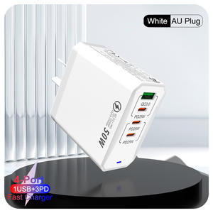 Pengisi daya ponsel cepat Universal Global 50W 3C1U QC3.0 PD dengan AS EU UK KS AU colokan USB pengisi daya dinding - Product Image 2