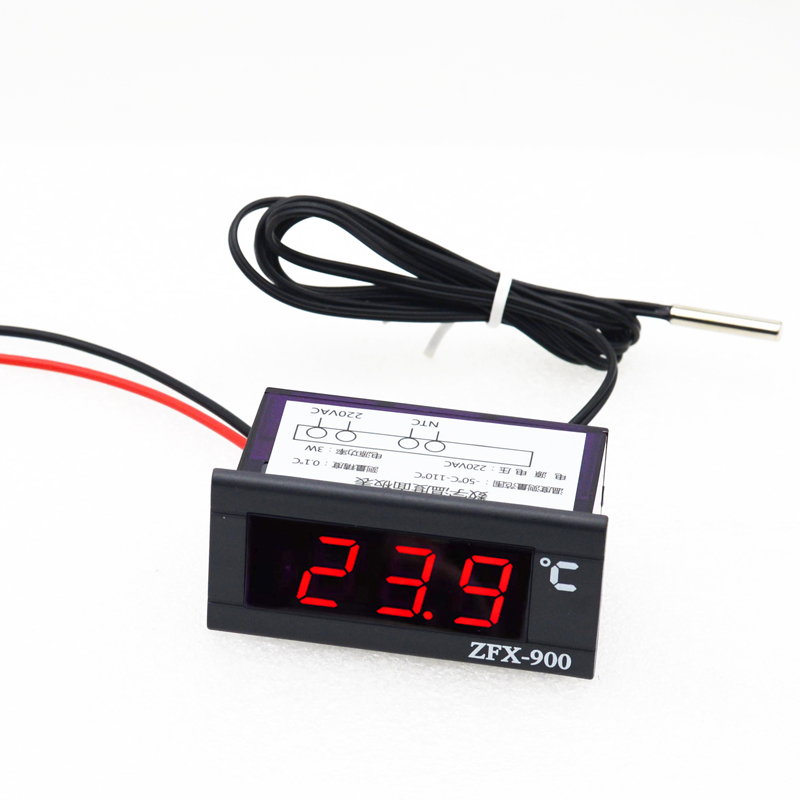 110V 220V Embedded Temperature Meter Intelligent Digital Temperature Display Panel For Refrigerator Cold Closet Zfx-900(图4)