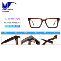 Monture de prescription carrée en acétate sur mesure OEM, taille 52-20-145, vision haute définition pour adultes unisexes, partenaire d'expédition mondial