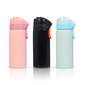 <span class=keywords><strong>Bouteille</strong></span> d'eau moderne en acier inoxydable 304 sans BPA, compatible lave-vaisselle, avec couvercle rabattable pour enfants, école et camping - Product Image 1
