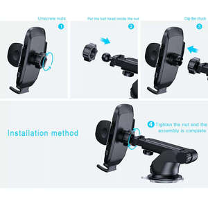 Support de tableau de bord 3 en 1, support de téléphone de voiture rotatif et rétractable