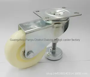 Direto da fábrica <span class=keywords><strong>2.5</strong></span> Polegada 3 Polegada 4 Polegada Branco Nylon Placa Ajustável Rodízios Copo 3 Polegada Giratória Silenciosa Rodízios para Camas Ajustáveis - Product Image 4