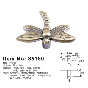 Offre Spéciale laiton libellule armoire <span class=keywords><strong>tiroir</strong></span> poignées en alliage de zinc animal créatif en forme de boutons - Product Image 3