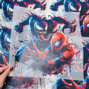 Impression par transfert thermique DTF en plastisol couleur pleine, motif <span class=keywords><strong>Spiderman</strong></span>, impression par transfert thermique à repasser pour vêtements de dessin animé - Product Image 1