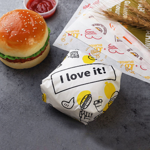 Tùy Chỉnh 13 Cm Thức Ăn Nhanh Không Thấm Mỡ Burger Bánh Hamburger Bọc Đặc Sản Giấy Với Lớp Phủ Pe Cho Bánh Sandwich Pho Mát Gói Bánh Mì - Product Image 6