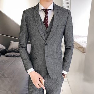 10% de descuento (chaqueta + pantalón + chaleco) empresas mayoristas chinas blazer hombres traje de 3 piezas hombres una hebilla Casual hombres formas Suite - Product Image 4