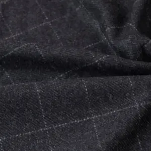 In Stock Cheap Price High Quality Fast Delivery Check Plaid Style 60 Wool 40 Polyester Blended Tweed Fabric For Coat Suit