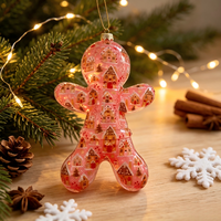 Jouet à mâcher pour chien en TPR en forme de bonhomme en pain d'épices de Noël, mignon, décontracté, durable, couineur, résistant aux morsures, pour le nettoyage des dents