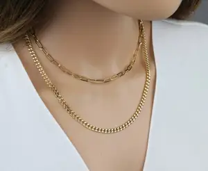 RINNTIN SC Wholesale Gold Neck Chain Jewelry Making For Women Sterling Silver Long Necklace 100% 925 Silver Cuban Chain For Men