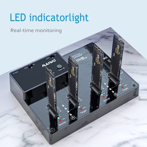 Maiwo 4-bay NVMe M.2 SSD cloner Docking Station <span class=keywords><strong>USB</strong></span> 3.2 Gen2 10Gbps Loại-C 1:1 ngoại tuyến sao chép công cụ-Miễn phí HDD bao vây - Product Image 4