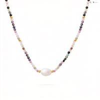 Collier pendentif en perles de pierre naturelle couleur or, style ethnique bohème géométrique, bijoux pour femmes à porter au quotidien