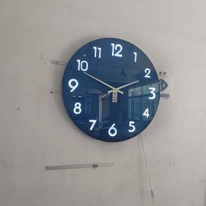 80CM Intérieur Avec Veilleuse LED Verre Grand Rétroéclairage Miroir <span class=keywords><strong>Horloge</strong></span> <span class=keywords><strong>Murale</strong></span> Roue du Temps Décoration Maison Arts Montre Dropshipping DDP - Product Image 4