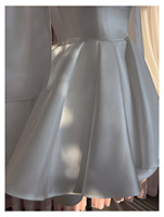 Robe Courte de Bal Vintage en Cachemire Style Français avec Nœud Papillon, Tailles S-2XL, Séchage Rapide, Nouveau Modèle, Jupe Bouffante, Idéale Anniversaire, Vente en Gros