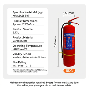 Vente Chaude Extincteur à Poudre Chimique Sèche Rouge Portable sur Mesure – Outil de Sécurité d'Urgence Fourni par le Fabricant en Gros - Product Image 2