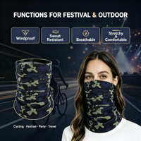 Selendang Sublimasi Kustom Poliester Bandana Mikrofiber Elastis Penutup Leher Tabung untuk Festival Pesta