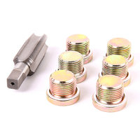 Kit de réparation de filetage pour bouchon de vidange d'huile M13 x 1,5 mm, M15 x 1,5, M17 x 1,5, M20 x 1,5, vis de carter d'huile, outil de réparation de filetage en acier CR-MO universel