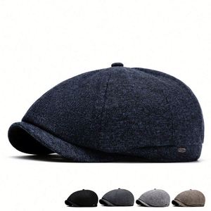 Hot Selling Autumn Winter Men Winter Betet 8 Panels Newsboy Cap <b>Hat</b> With Warm Lining - Product Image 2
