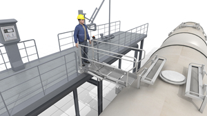 Telescopic Mở Rộng 1-6 Bước Thang Nhôm Nền Tảng Gấp Cầu Thang Với Lan Can Bước Cho Ngành Công Nghiệp Hóa Dầu - Product Image 6