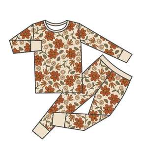 Qingli OEM Random <strong>Christmas</strong> Character Printed Bamboo <strong>Children</strong> Casual Style Long Sleeved Two Pieces <strong>Outfit</strong> - Product Image 6
