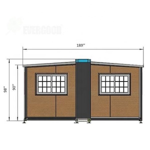 Assembler rapidement 16 pieds Portable pliable cabine bureau extensible minuscule Houseelet préfabriqué maison pliante conteneur maison - Product Image 2