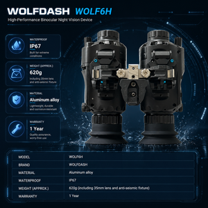 กล้องส่องทางไกลแบบติดศีรษะ WOLF6H 640x512 50Hz กล้องถ่ายภาพความร้อนสำหรับการล่าสัตว์กลางแจ้งและดูนก WOLF6H กล้องถ่ายภาพความร้อนแบบติดศีรษะ - Product Image 2