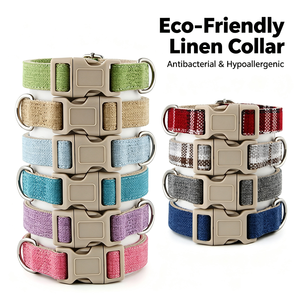 <b>Collar</b> <b>Large</b> Medium Small Teddy Shiba <b>Dog</b> Power Ring Potala Cotton Linen Neck Ring Pure Linen Pure Linen Pure Linen Breathable N - Product Image 6