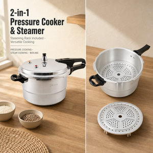 Casserole à pression en aluminium avec base multicouche, couvercle à clipser, poignée résistante à la chaleur, compatible avec les cuisinières à gaz et à <span class=keywords><strong>induction</strong></span>, 3L-20L - Product Image 3