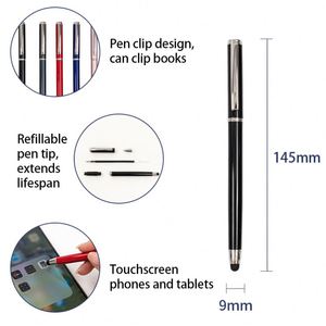 Stylo Gel Métallique Noir Personnalisé de Haute Qualité 0,5 mm avec Logo Personnalisé, Stylet Universel pour Écriture Manuscrite, Utilisation Bureau et École 1902-Touch - Product Image 4