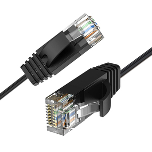 สายแพทช์อีเธอร์เน็ต OEM Cat6a แบบบาง ความยาว 1 เมตร หัวต่อ RJ45 ทองแดงเปลือย UTP 28awg 8 แกน - Product Image 1
