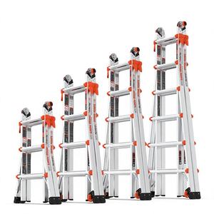 <span class=keywords><strong>Escalera</strong></span> Telescópica de Aleación de Aluminio de Alta Resistencia Leidujie con Mecanismo de Bloqueo a Presión, <span class=keywords><strong>3</strong></span>-6 Peldaños, Diseño Moderno para Uso en Construcción - Product Image 1